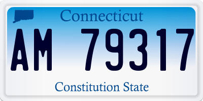 CT license plate AM79317