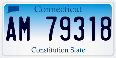 CT license plate AM79318