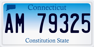 CT license plate AM79325