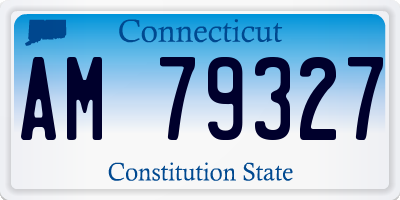 CT license plate AM79327