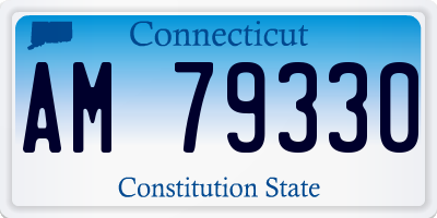 CT license plate AM79330