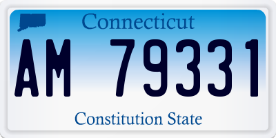 CT license plate AM79331