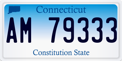 CT license plate AM79333