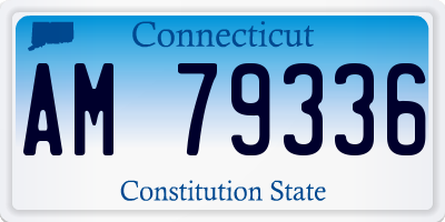 CT license plate AM79336