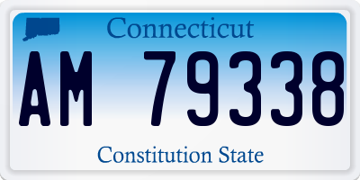 CT license plate AM79338