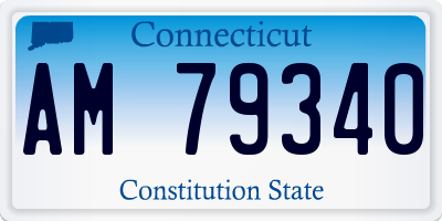 CT license plate AM79340