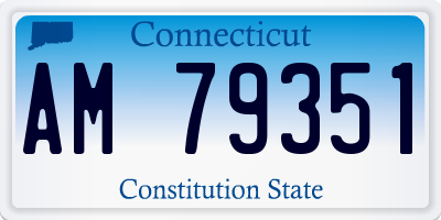 CT license plate AM79351