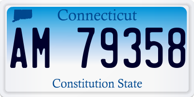 CT license plate AM79358