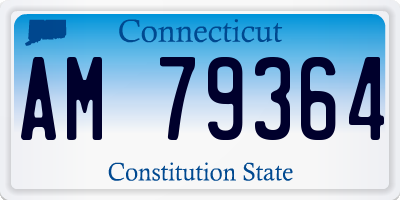 CT license plate AM79364
