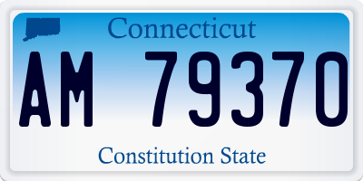 CT license plate AM79370