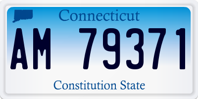 CT license plate AM79371