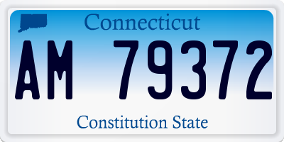 CT license plate AM79372
