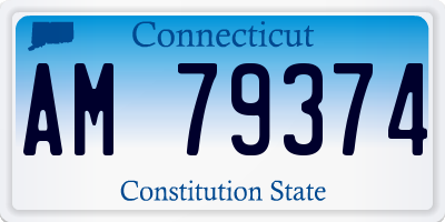 CT license plate AM79374