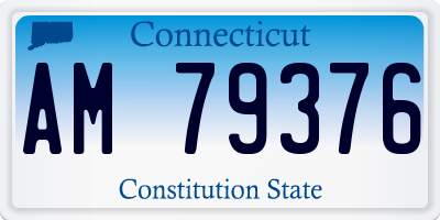 CT license plate AM79376