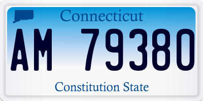CT license plate AM79380