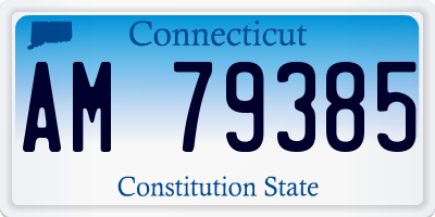 CT license plate AM79385