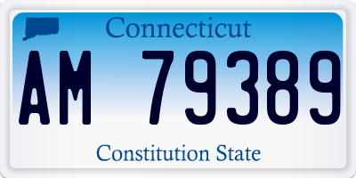 CT license plate AM79389