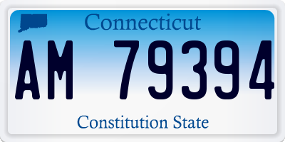 CT license plate AM79394