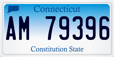 CT license plate AM79396