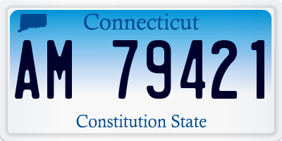 CT license plate AM79421