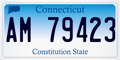 CT license plate AM79423
