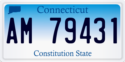 CT license plate AM79431