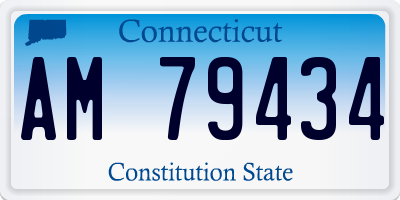 CT license plate AM79434