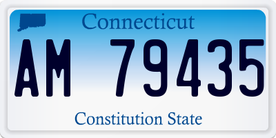 CT license plate AM79435