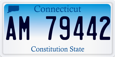 CT license plate AM79442