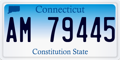 CT license plate AM79445