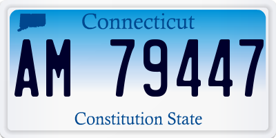 CT license plate AM79447