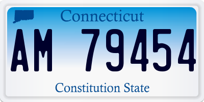 CT license plate AM79454