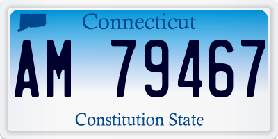 CT license plate AM79467