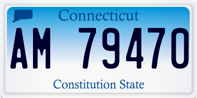 CT license plate AM79470
