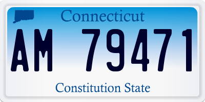 CT license plate AM79471