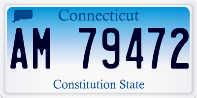 CT license plate AM79472