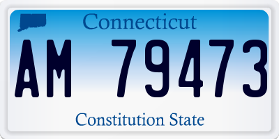 CT license plate AM79473