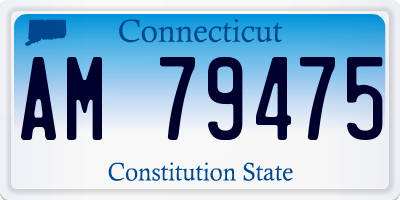 CT license plate AM79475