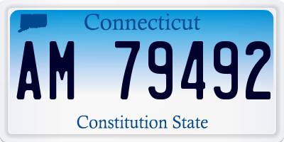 CT license plate AM79492
