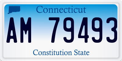 CT license plate AM79493