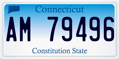 CT license plate AM79496