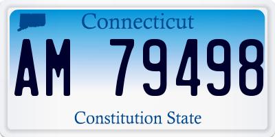 CT license plate AM79498