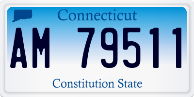 CT license plate AM79511