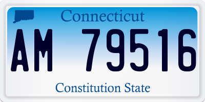 CT license plate AM79516
