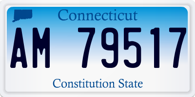 CT license plate AM79517