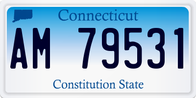 CT license plate AM79531