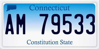 CT license plate AM79533