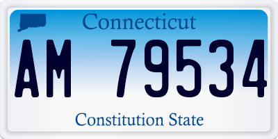 CT license plate AM79534