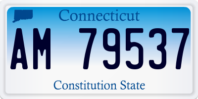 CT license plate AM79537