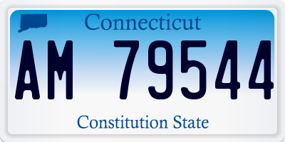 CT license plate AM79544